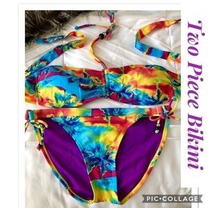 Two Piece Colorful Bikini